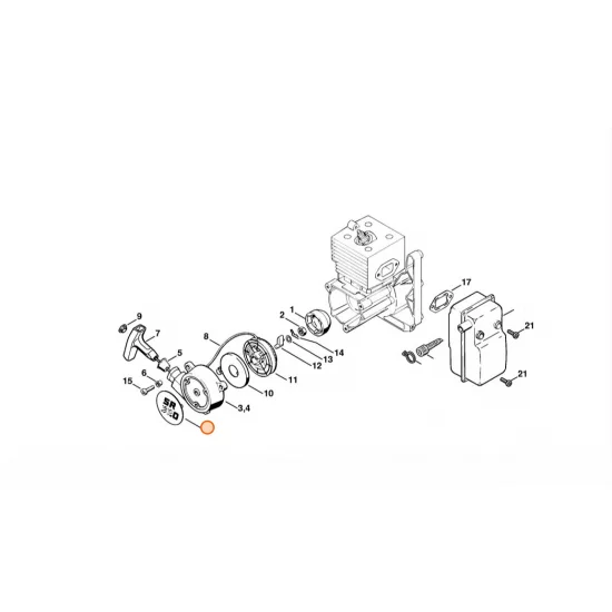 STIHL  Tabliczka z typem urządzenia SR 420 4203 967 1508
